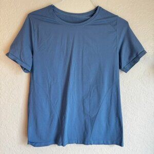 Fabletics Light Royal Blue Performance Short Sleeve Top – Active Tee, Size M/L